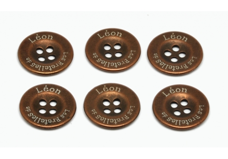 Buttons for suspenders Léon Copper