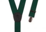 Dark green Suspenders with matte bronze clip