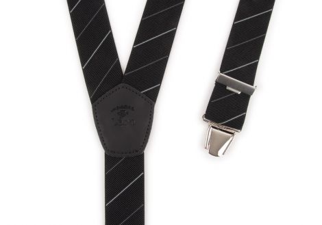 Black Tie Style Wide Suspenders