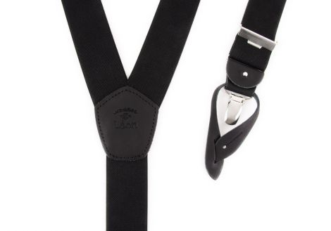 Black button and clip Suspenders