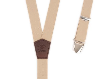 Slim Suspenders - Beige Florilège