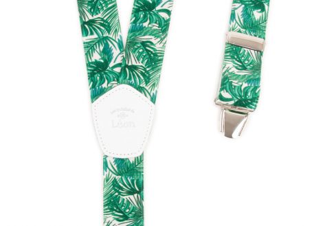 Large Suspenders - Green Kfeuillage