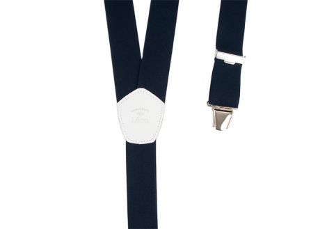 Large Suspenders - Navy blue Bonne mine