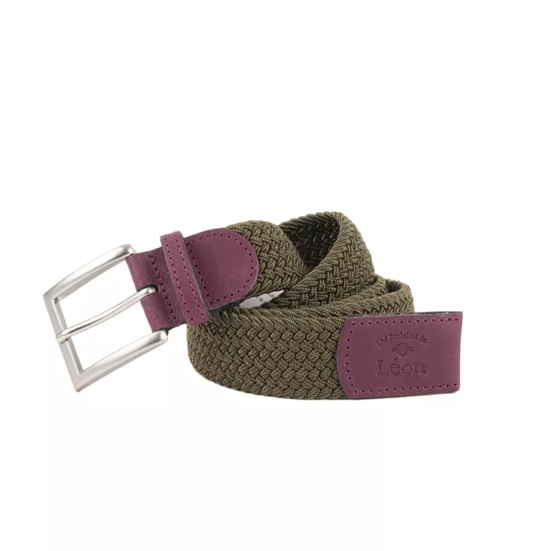 Braided belt green Khaki