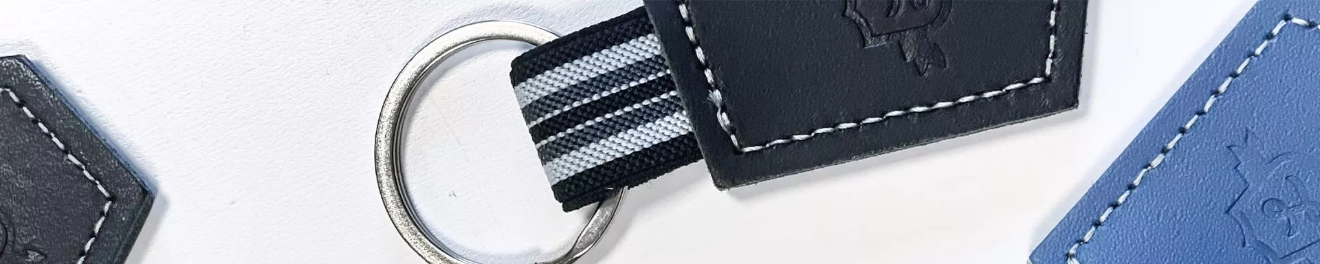 Leather keyring made in France - Leather accessories for men