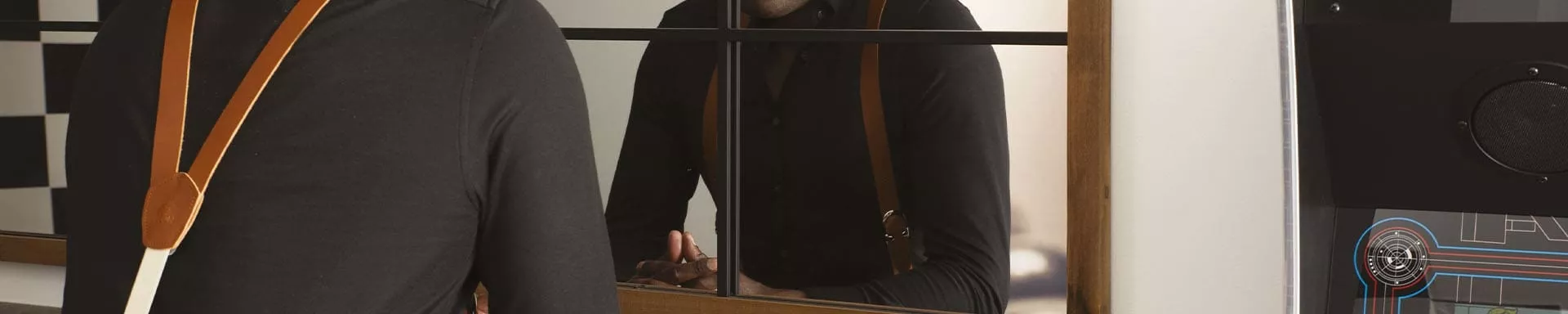 Thin leather Braces French made