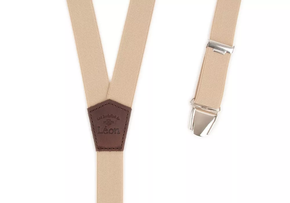 Slim Braces Beige Florilège