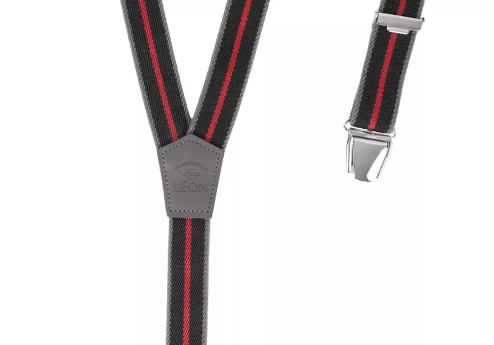 Men Slim Braces Cardinal Grey