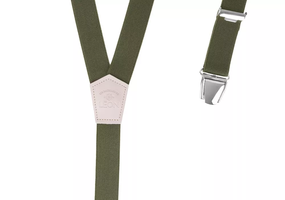 Men Braces Thin Khaki...