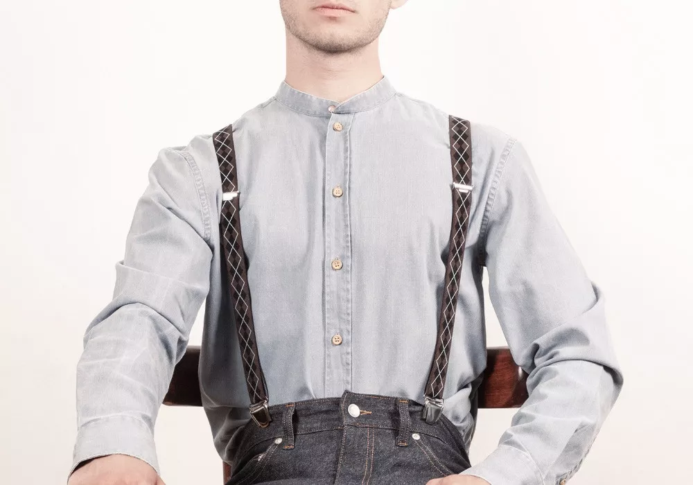 Men slim Braces Losange Trocadero
