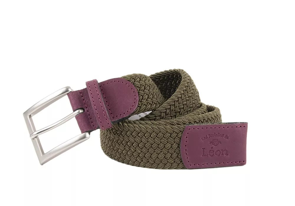 Braided belt green Khaki