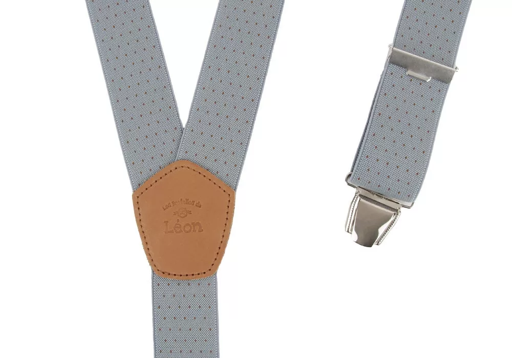 Wide Braces Taupe Grey